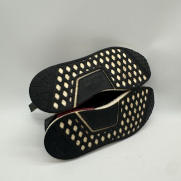 Men Size 11.5 Adidas Nmd R1 Core Black Collegiate Burgundy Athletic Shoe BB7791 - Picture 7 of 8